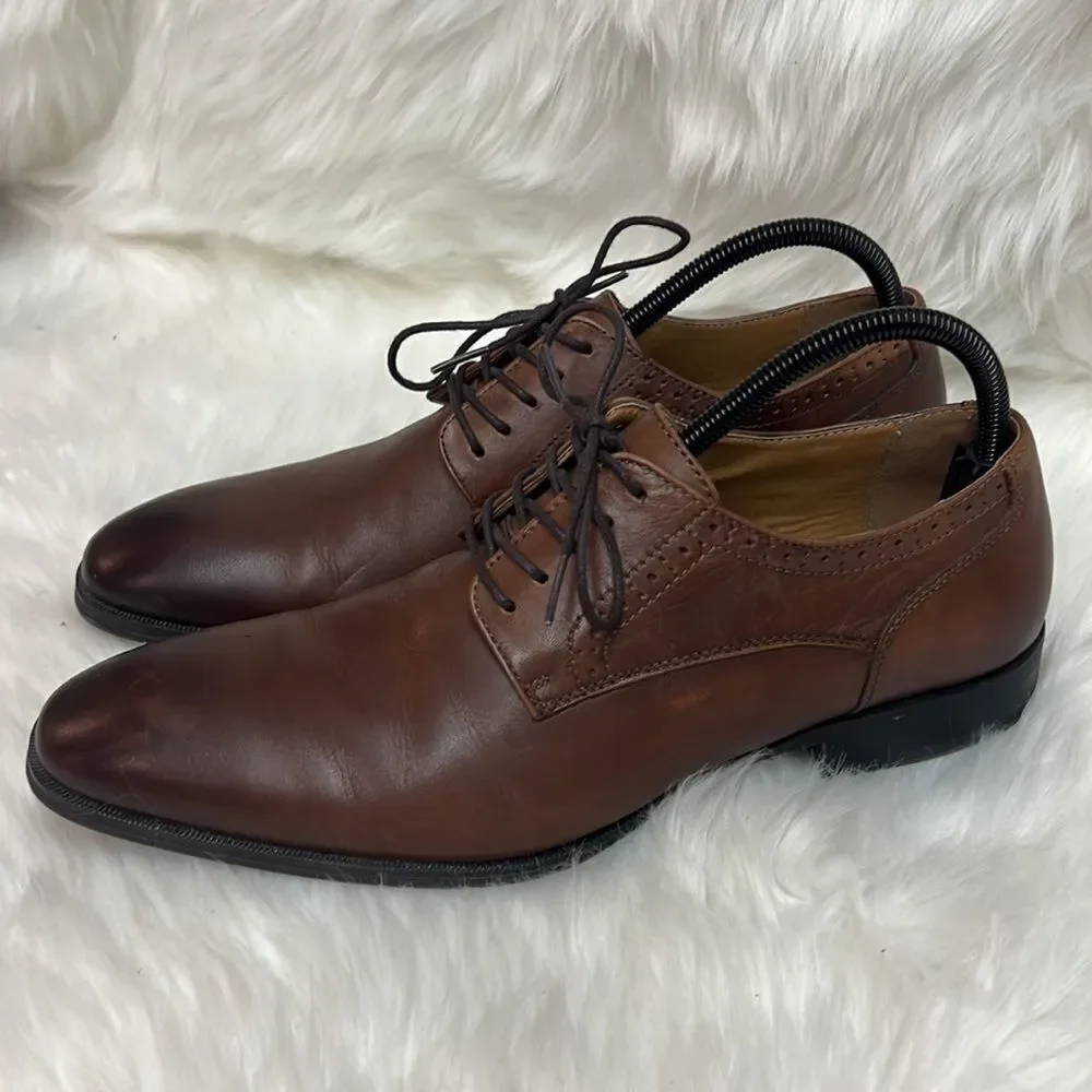 Collection by Michael Strahan Brown Leather Dress Shoes Size‎ 10 B27